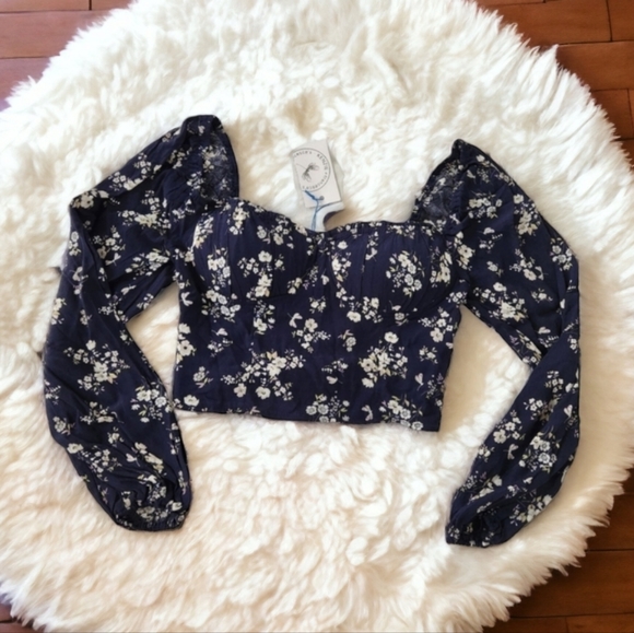 NWT Kenzie Floral Corset Blouse sweetheart neck - Picture 4 of 15